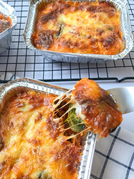 Lasagne in Alufolienbox