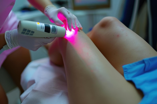 Laser-Epilationsbehandlung