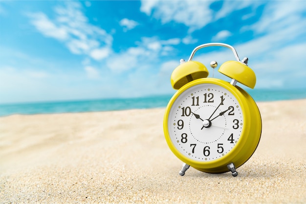 Last Minute - Summertime Concept - Alarm In Tropical Beach