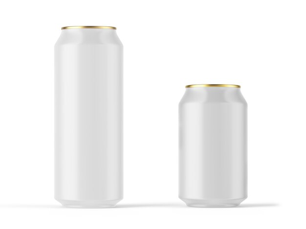 Lata de 330ml y 500 ml aislada