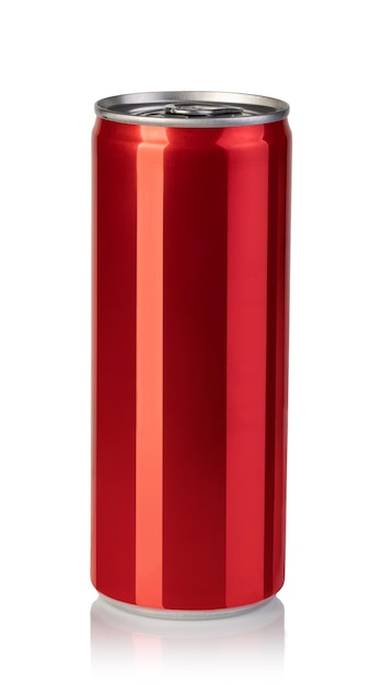 Foto lata de alumínio vermelha