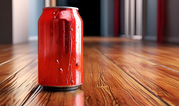 Foto lata de refrigerante em branco espaço ai design generativo
