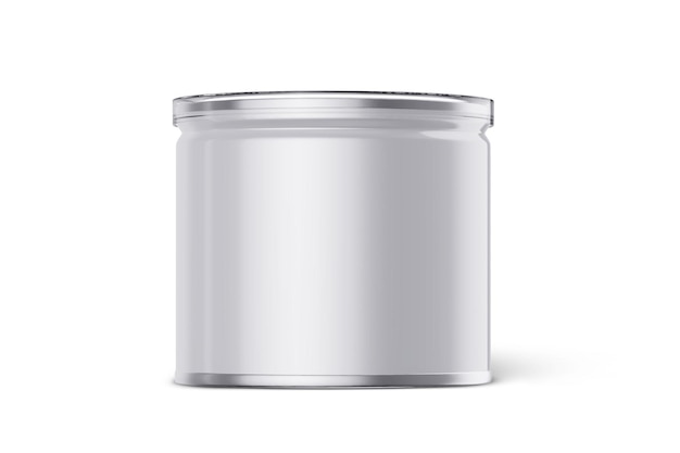 Una lata de pintura blanca con una lata plateada que dice "pintura blanca"