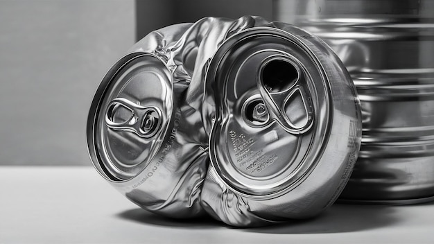 Latas de aluminio comprimidas