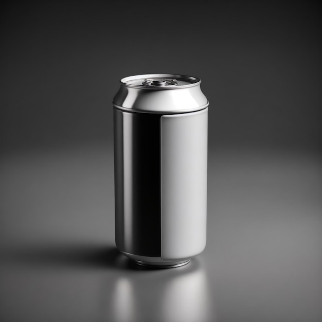 Latas finas de alumínio branco em prata com rótulo em branco lata de bebida de alumínio de metal branco