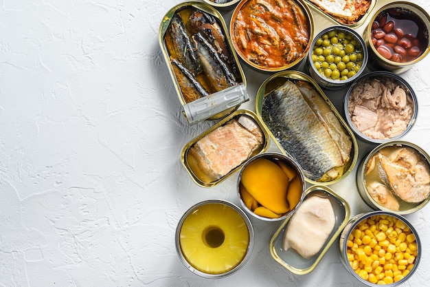 Latas para latas de alimentos processados conservam saury, cavala, espadilha, sardinha