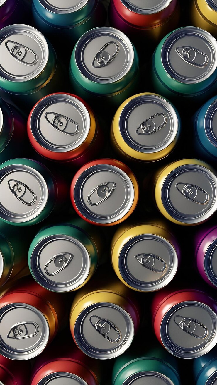 Foto latas pnt coloridas planas