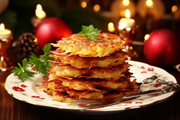 Latke caso de amor comida judaica foto