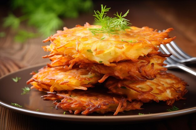 Foto latke caso de amor comida judaica foto