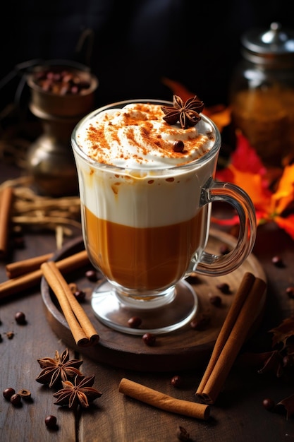 Latte de calabaza picante