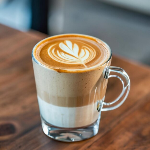 Foto latte kaffee isoliert