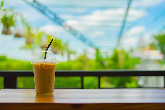 Latte Kaffee, natürlicher Hintergrund