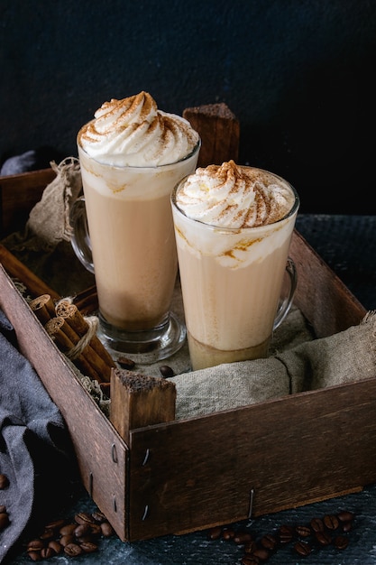 Latte picante de calabaza