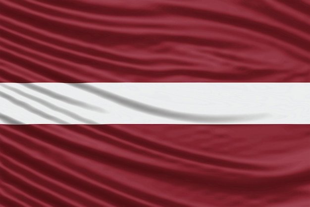 Latvia Flag Wave Close Up, fundo da bandeira nacional