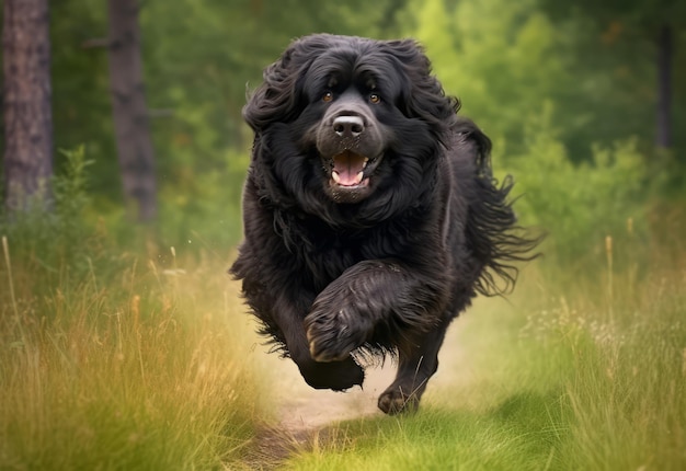 Laufender Hund im Park