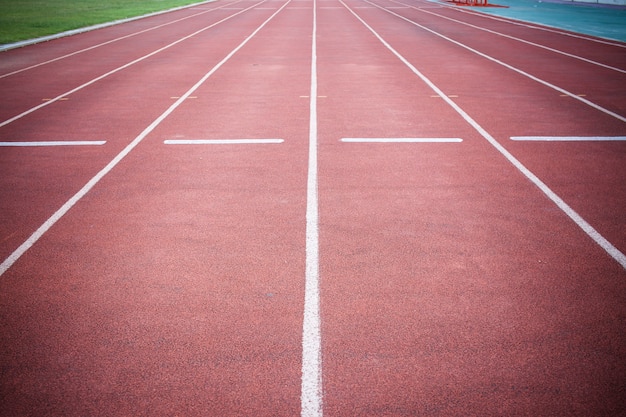 Laufstrecke im Sportstadion.