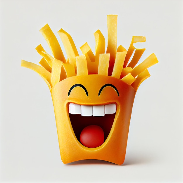 Laughing Fries Diversión y caprichosa Comida rápida IA generativa