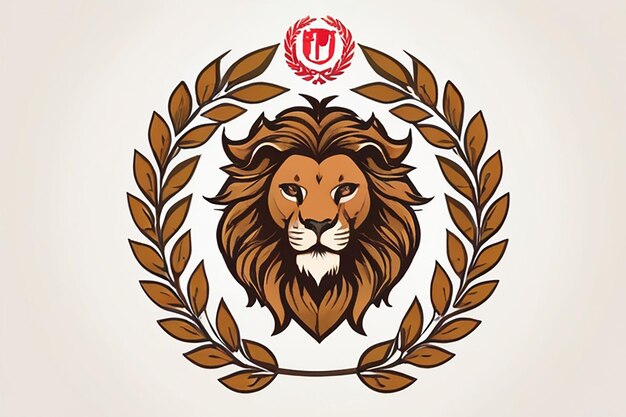 Foto laurel lion logo template vitória e honra