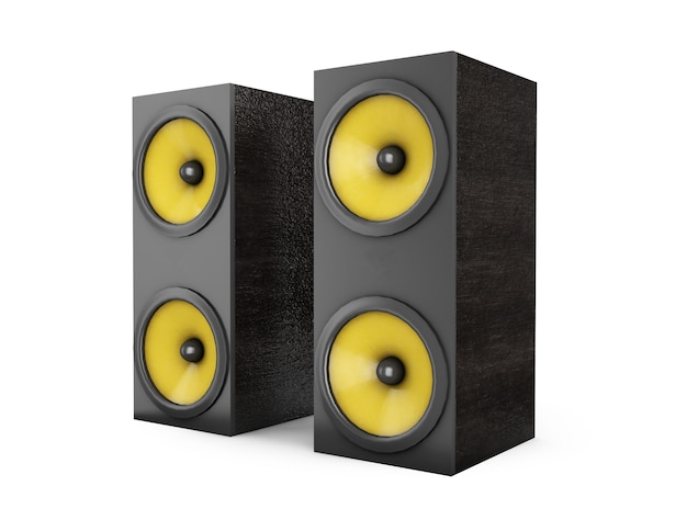 Lautsprecher-Audio-Soundbox-Spalte. 3D-Rendering