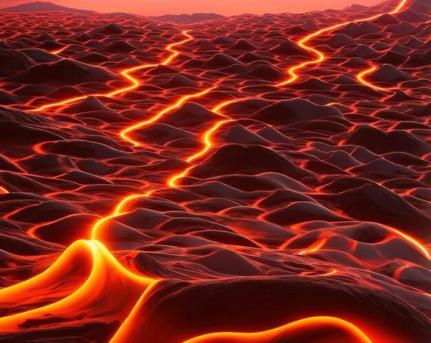 lava como luces de neón