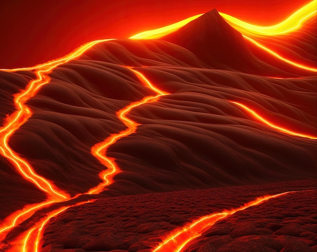 lava como luces de neón