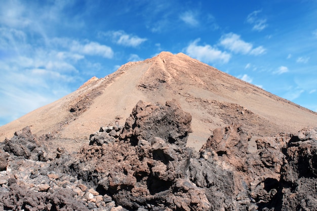 Lava, e, pico, de, Teide, vulcão, em, tenerife, ilhas canário, espanha