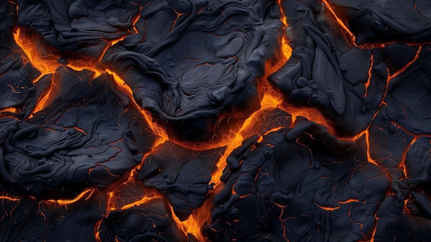 Lava-Hintergrund mit Gestein und Magma