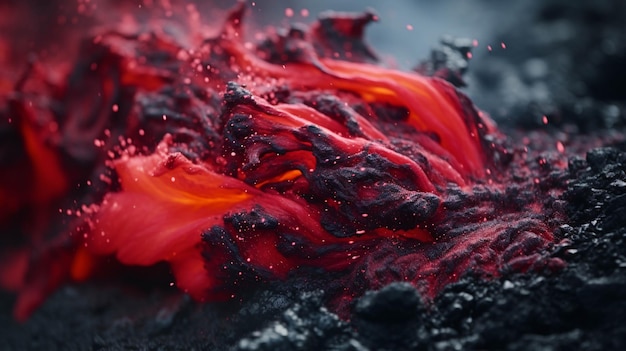 Lava mit Feuer hochauflösende fotografische kreative Bild