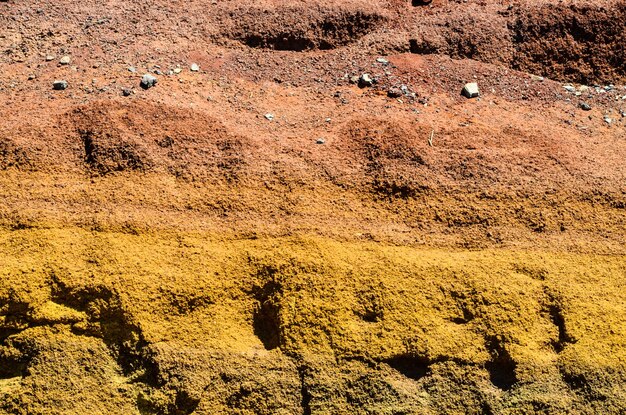 Lava vulcânica endurecida a seco