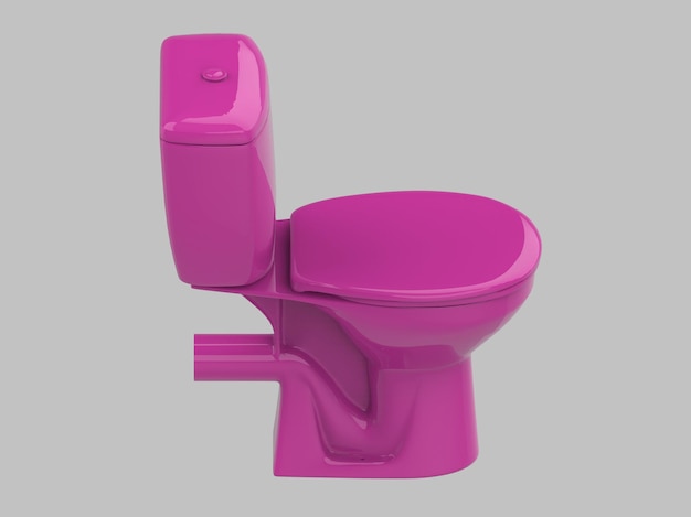 Lavabo armario baño wc agua rosa 3d ilustración