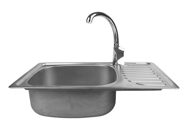 Foto lavabo de cocina con grifo