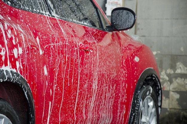 Lavado de coches de espuma