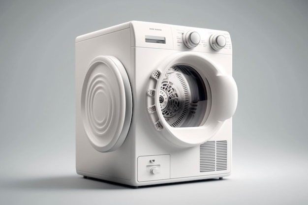 Una lavadora blanca con una pantalla digital en el frente generativo ai