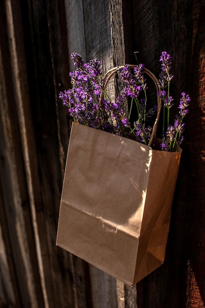 Lavanda en una cesta