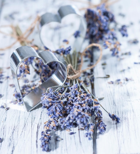 Lavanda e formas de coração