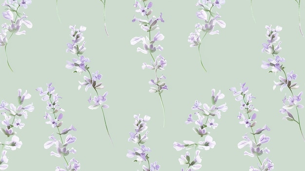 lavanda em fundo verde hortelã