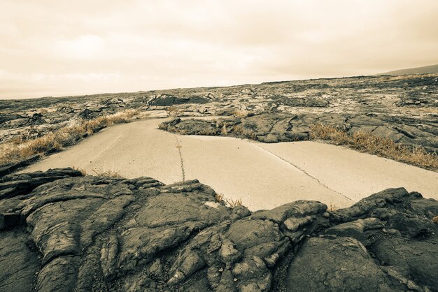 Foto lavastrom auf big island, hawaii