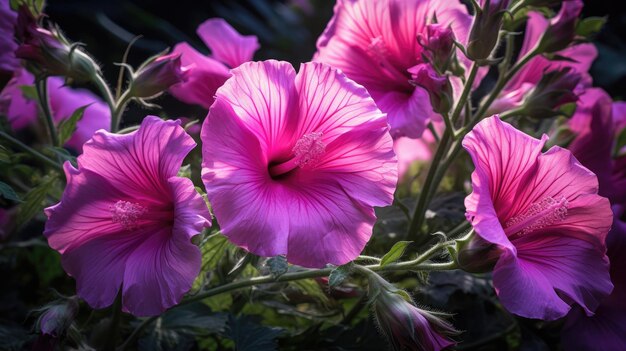 Lavatera de perto