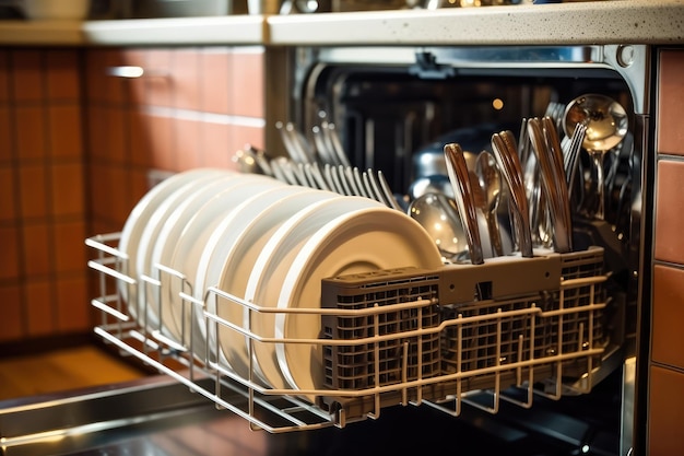 Lavavajillas en la cocina fotografía publicitaria profesional