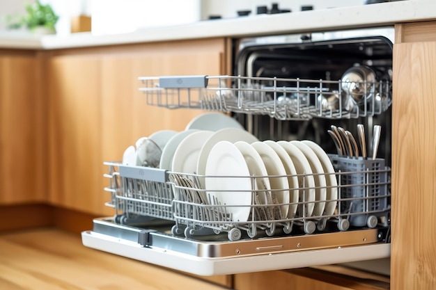 Lavavajillas en la cocina fotografía publicitaria profesional