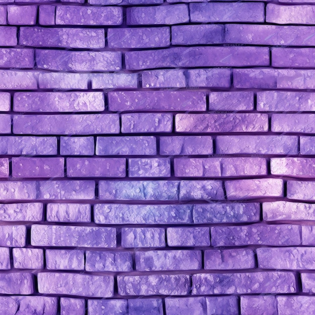 Lavendel-Lumineszenz, schöne Backsteinmauer, Texturfliese, nahtloser Hintergrund, generative KI