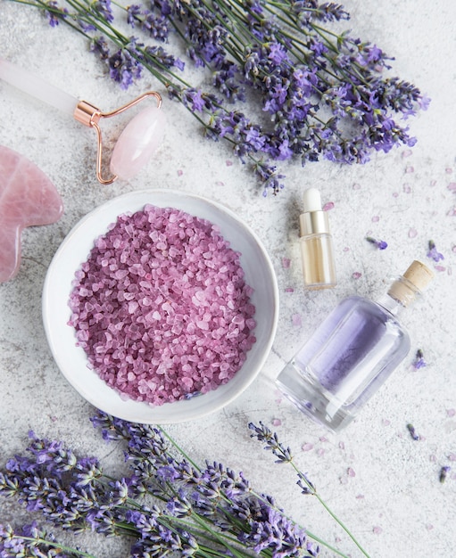 Lavendel Spa Ätherische Öle Meersalz