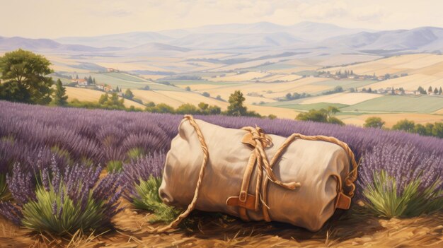 Foto lavender fields a trompe l39oeil aventura en realismo