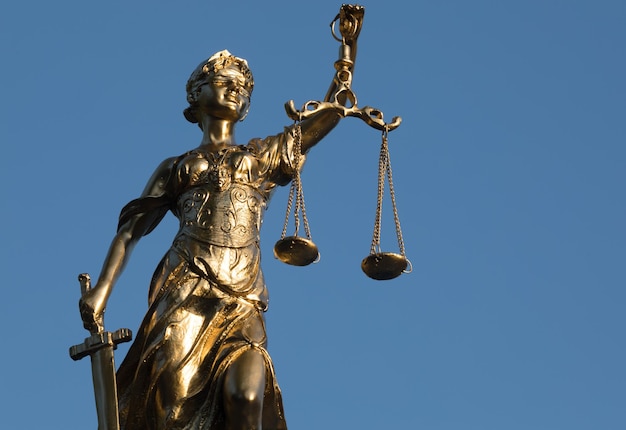 Law Themis Goldene Göttin der Gerechtigkeit