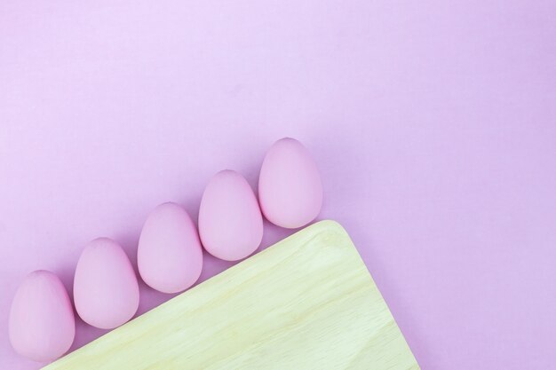 Lay Lay of Easter eggs mockup background