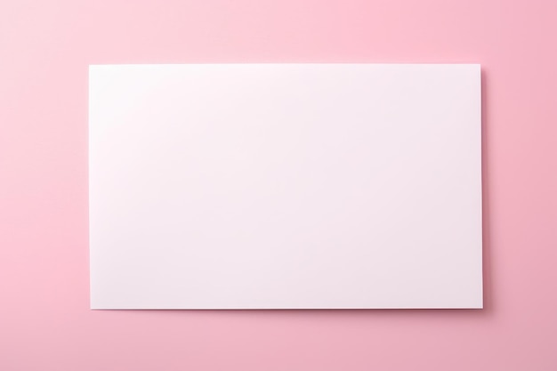 Layout de uma folha branca para anotações em um espaço de fundo rosa para texto