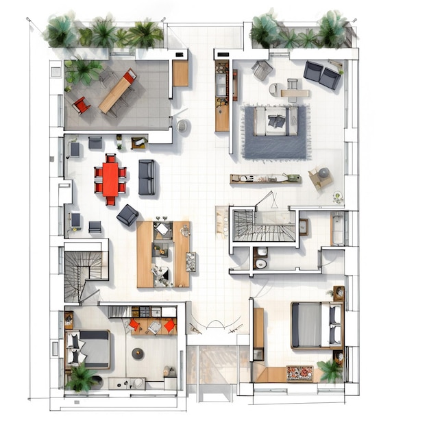 Layout do piso Desenho CAD 2D