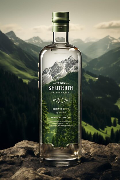 Layout do site Personalizado Schnapps Brand Forest Verde e Branco Alpine Tema S Poster Flyer Design