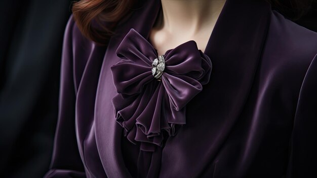 El lazo púrpura del vestido