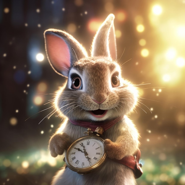 Álbum de fotos visuais de coelhos cheio de momentos bonitos e felizes em suas atividades diárias